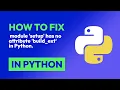 How to fix module setup has no attribute build - ext in Python in Python