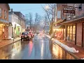 Cloudy Rain Walk Through New Paltz NY Downtown Walking Tour Natural Street Sounds 4K
