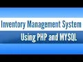 Inventory Management System Using PHP and MYSQL Final year project