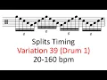 Splits timing var 39 drum 1 20-160 bpm sheet music