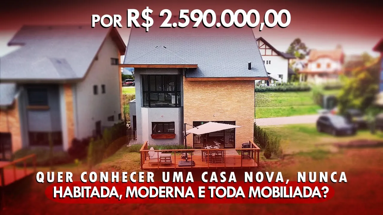 Video do Imóvel: Quer conhecer uma casa nova, nunca habitada, moderna e toda mobiliada?