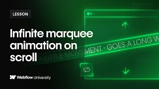 Build a perfectly seamless looping marquee interaction Webflow tutorial