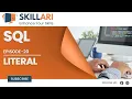 Literal Quering Data Literal in SQL Basics of String Literals Free Programming Classes
