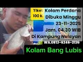 Kolam Bang Lubis, ikan dikolam lengkap, ada Siakap, nila dan mujahir#MKtv mancing kolam