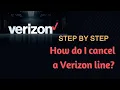 Step by step - How do I cancel a verizon line