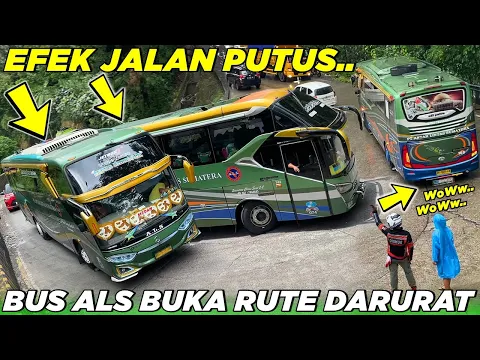 Download MP3 JARANG TERJADI !!! Efek Jalan Putus., 3 Bus ALS Terpaksa Buka Rute Darurat Lewat di Sitinjau Lauik