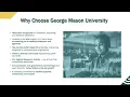 George Mason MSAIT spring 2026 Virtual Open House