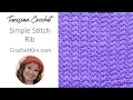 Tunisian Crochet Simple Stitch Rib Left Handed Tutorial by Kim Guzman