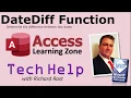Microsoft Access Number of Days Between Two Dates - DATEDIFF Function