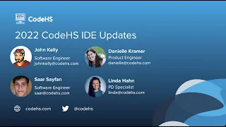 CodeHS Webinar 2022 IDE Updates