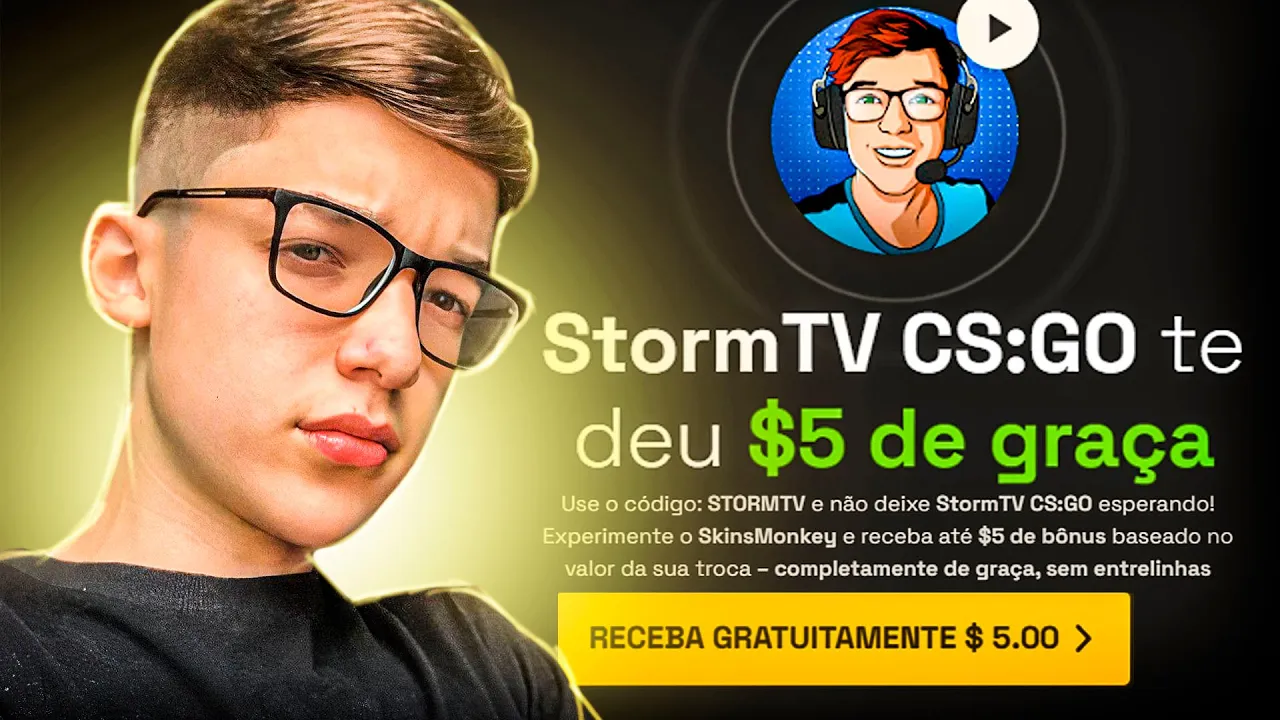 O MELHOR SITE para TROCA de SKINS de CS:GO (5$ DE GRAÇA)