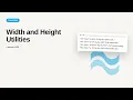 Tailwind CSS - Web development basic Series Width and Height Utilities
