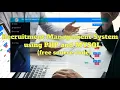 FREE Recruitment Management System PHP