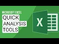 Quick Analysis Tools in Excel Data Analysis and Formatting Made Easy