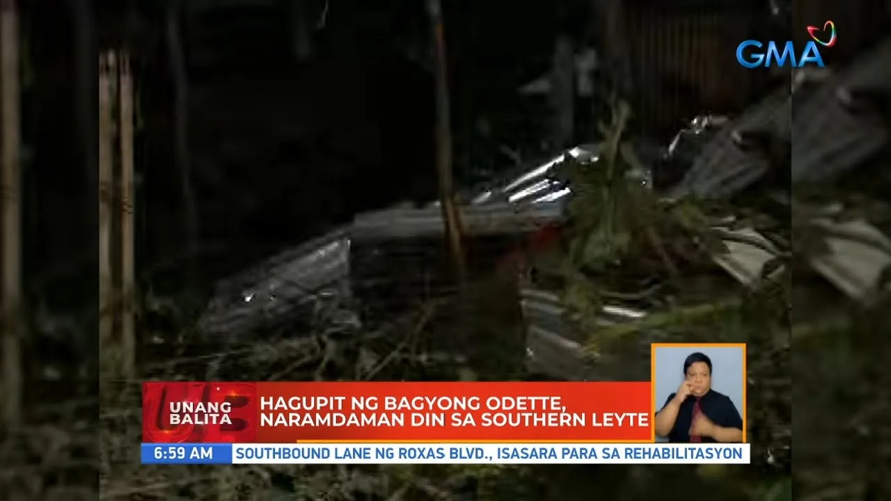 Hagupit ng bagyong Odette, naramdaman din sa Southern Leyte | UB