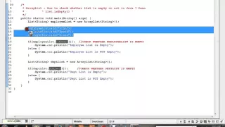 JAVA UTIL ARRAYLIST ISEMPTY METHOD EXAMPLE DEMO