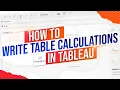 Using Table Calculations in Tableau
