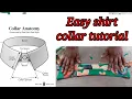 How to cut and sew a shirt collar tutorial