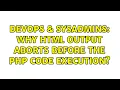 DevOps SysAdmins Why html output aborts before the php code execution