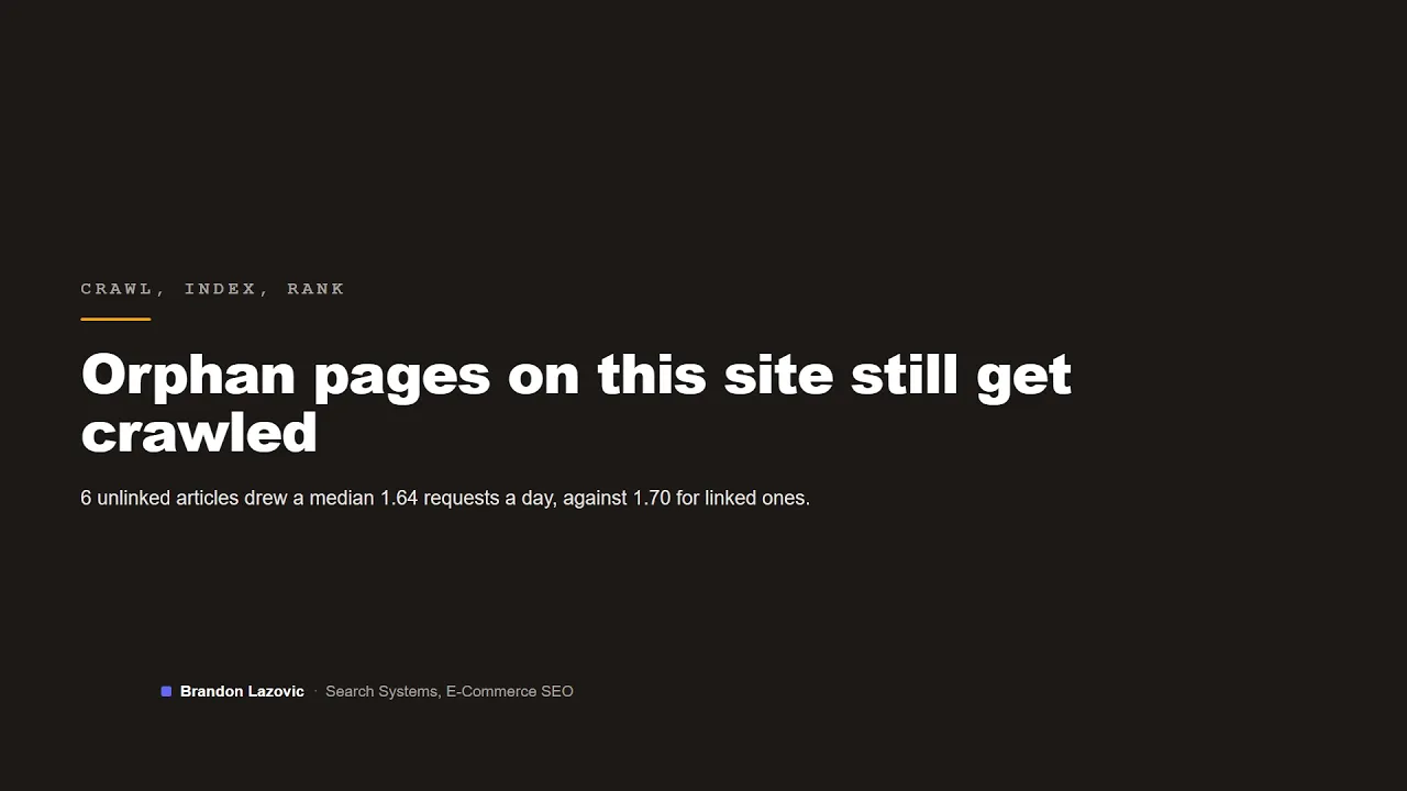 Video thumbnail: How to find orphan pages on your website