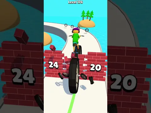 🚲😱 Can I Turn a Small Bike Into a Giant Bike?!🔥 | Big Bike – Level 176 #bigbike #shorts #gameplay