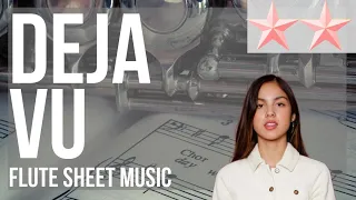 super easy flute sheet music how to play deja vu by olivia rodrigo