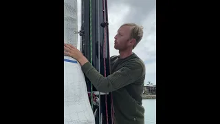 Sewing a Torn Mainsail #ourladydefiant #sailboat #liveaboardlife #boat #sailing