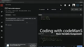 Codewars 8 kyu Basic Variable Assignment JavaScript