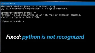 Fixed Python is not recognized as an internal or external command