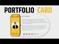 Portfolio Card Awesome Animated Portfolio Card Using HTML CSS Only