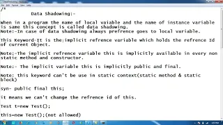 Use of This Keyword in Java This keyword In Hindi Java In - 75