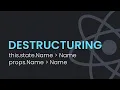 Destructuring in React Extract Values From State PROPS React JS Tutorial for Beginners