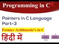 Pointer in C Language Part 3 Pointer Arithmetic in C with Examples Pointer concepts