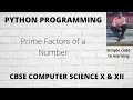 Python Program to Find Prime Factors of a Number Hindi