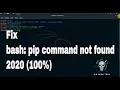 bash pip command not found error solved How to install pip command in