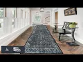 Black Vintage Carpet Runners for Hallway 12ft Washable Long Runner Rug for Kitchen