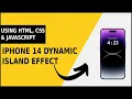 iPhone 14 Dynamic Island Effect Using Html Css and JavaScript