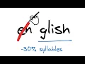 I removed most of the syllables from english and it s 30 faster now