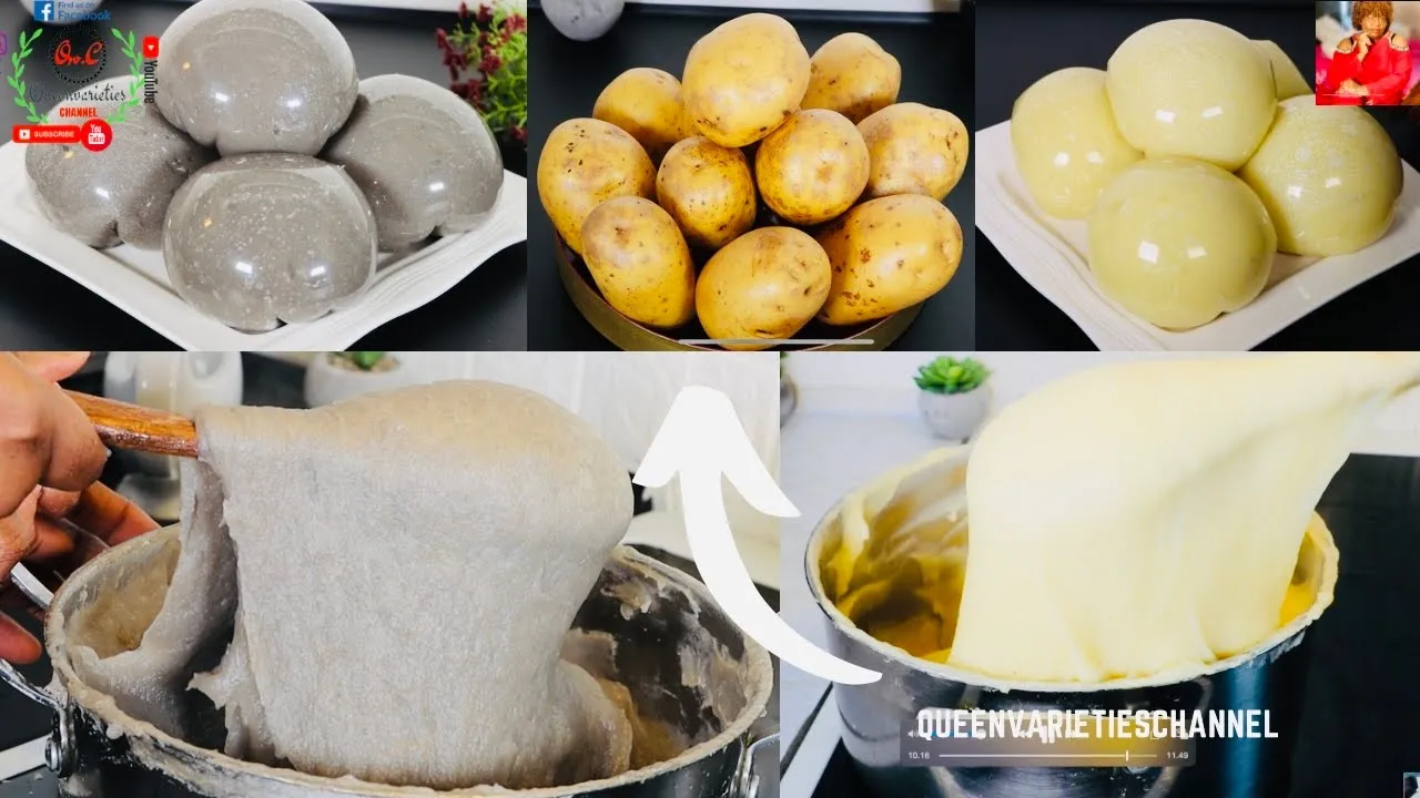 Potatoe FUFU Recipe: The BEST Potatoes Fufu (2 METHODS)   Step by Step   Nigerian Fufu Recipe!