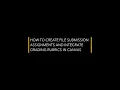 Canvas Tutorial How to Create and Integrate File Submission Assignments and Rubrics