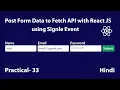 Post Form Data to Fetch API in React JS