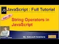 String Operators in JavaScript JavaScript Full Tutorial in Hindi