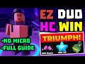 DUO Hardcore Speedrun Triumph Full Guide TDS Tower Defense Simulator