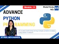 Advance Python Programming DS Module 2 Practical 3 by Prof Niya Varghese