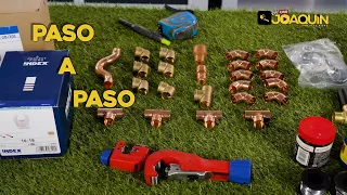 COMO HACER UNA INSTALACIÓN DE AGUA PARA BAÑO EN COBRE PASO A PASO