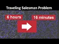 Traveling Salesman Problem Optimized Use 2-opt to find a path through 1000 cities in 16 minutes
