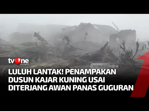 Penampakan Dusun Kajar Kuning Luluh Lantak Diterjang Awan Panas Guguran Gunung Semeru