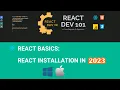 How to install React JS 2023 Basic Installation in 4 minutes
