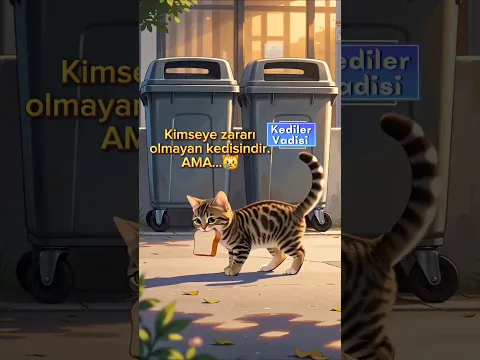 Adıyaman'da acımasız kadın çöp kovası altındaki yemek yiyen kediye taş attı 😿