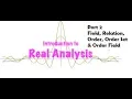 Introduction To Real Analysis 02 Field Relation Order Order Set Order Field with Examples